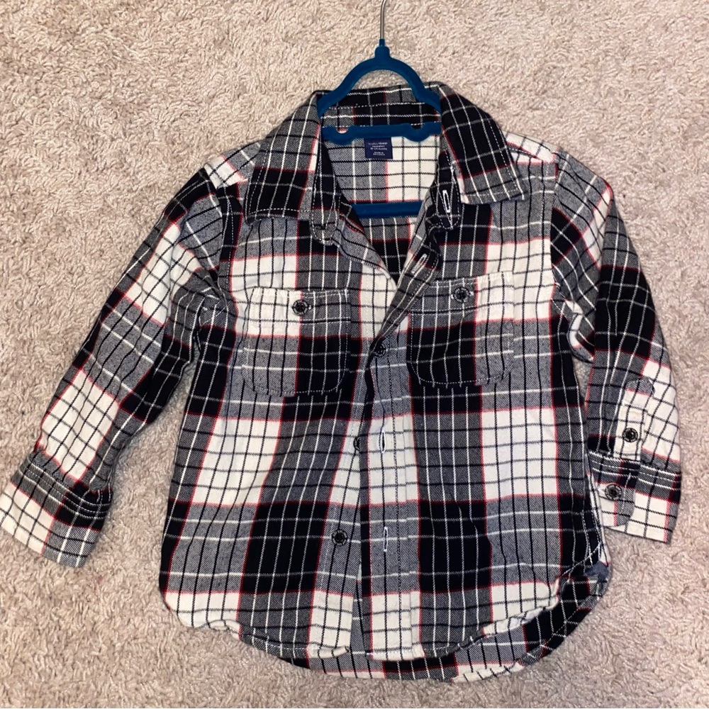 Baby Gap button flannel